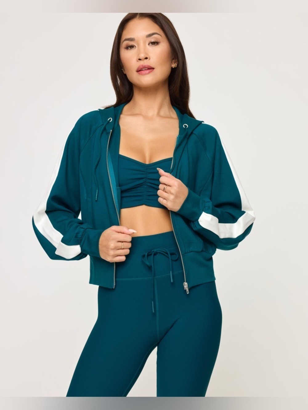 NWT l*space Back To Back Jacket in Deep Teal-Cream Size Small